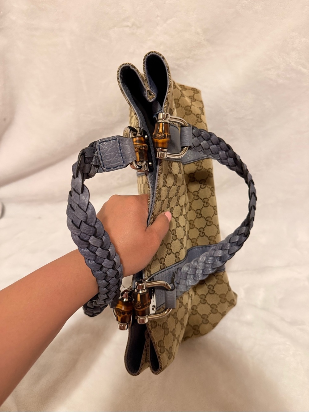 Gucci Bamboo Bar Libeccio Tote - Picture 11 of 16